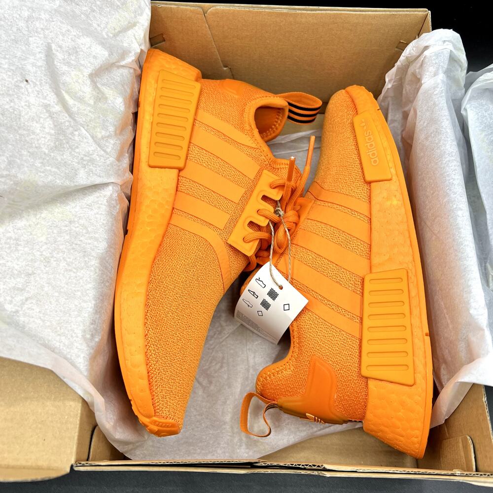 NEW Adidas NMD R1 Women's Shoes Size 7 Bright Orange Sneakers Athletic GV9439 - Picture 8 of 10